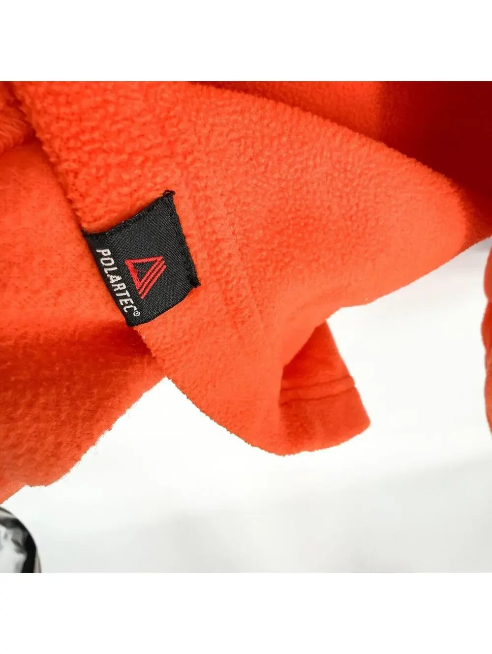 North Face Fleece Pullover Quarter Zip‎ Orange Hiking Outdoor Mens Large